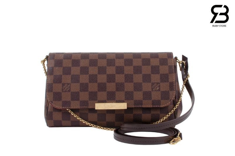 Túi LV Favorite MM Damier Ebene Canvas Màu Nâu