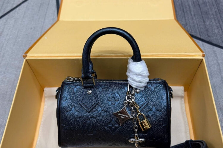 Túi LV Nano Speedy Monogram Empreinte Shimmery Ink M26510 Xanh đen