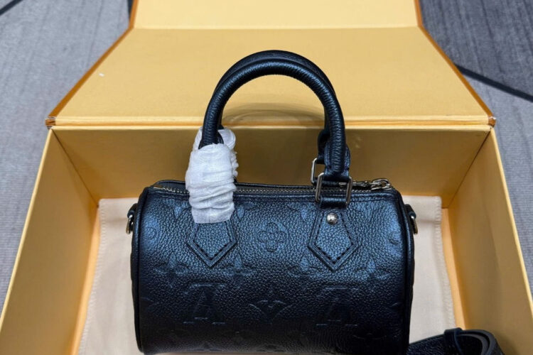 Túi LV Nano Speedy Monogram Empreinte Shimmery Ink M26510 Xanh đen
