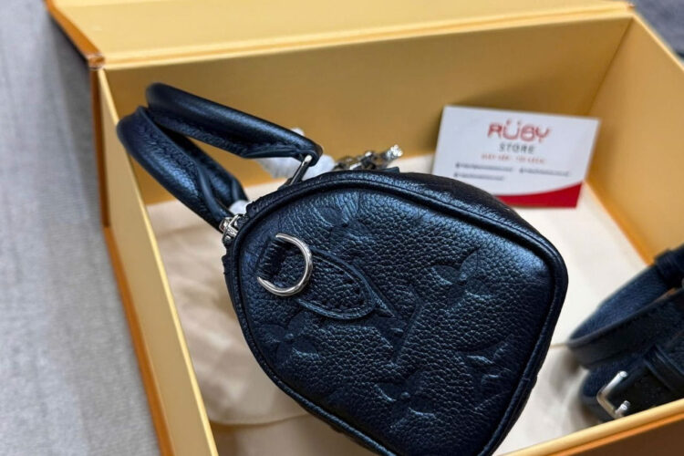 Túi LV Nano Speedy Monogram Empreinte Shimmery Ink M26510 Xanh đen