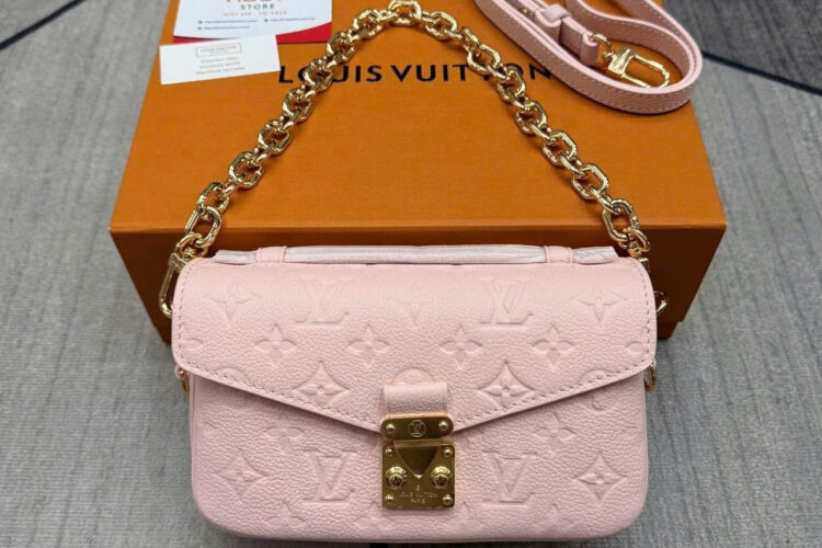 Túi LV Pochette Métis East West Monogram Empreinte Pink M47045 Hồng