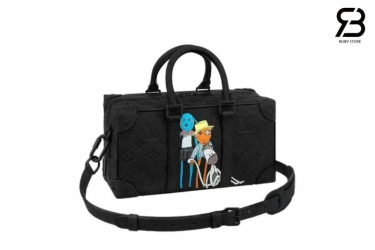 Túi LV Speedy Soft Trunk Zoom With Friend Black Taurillon Đen