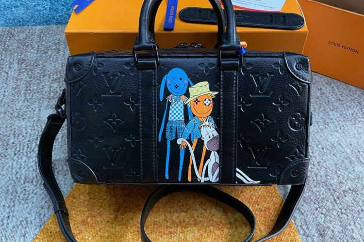 Túi LV Speedy Soft Trunk Zoom With Friend Black Taurillon Đen