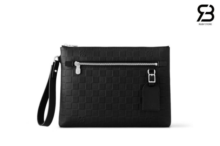 Túi LV Takeoff Pouch Damier Infini N40504 30CM Màu Đen