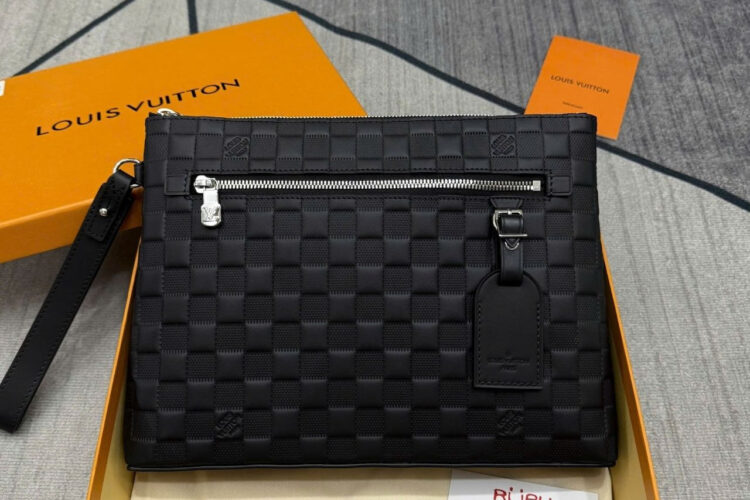 Túi LV Takeoff Pouch Damier Infini N40504 30CM Màu Đen