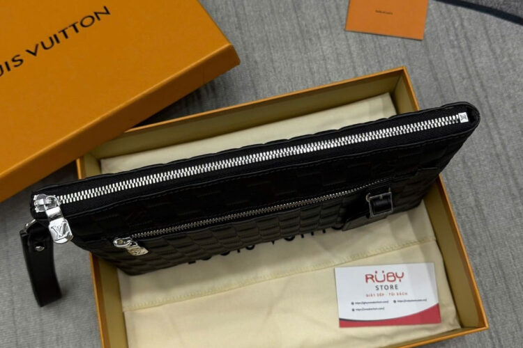 Túi LV Takeoff Pouch Damier Infini N40504 30CM Màu Đen