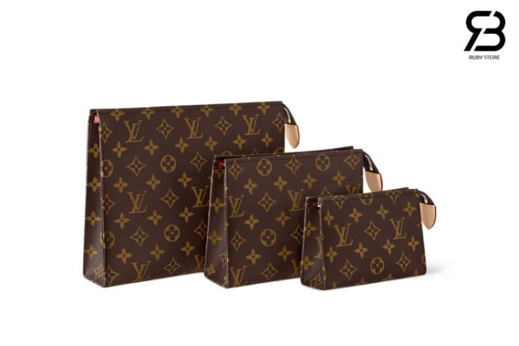 Túi LV Trio Toilet Pouch Monogram Canvas M47195 Màu Nâu