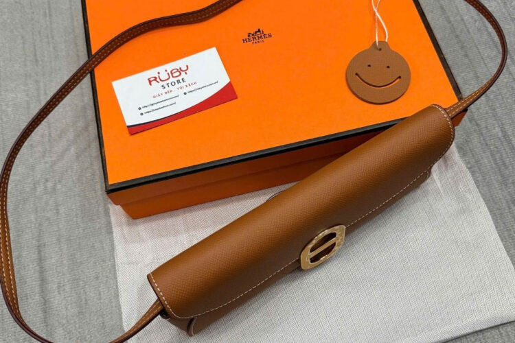 Ví Dài Hermes Maillon To Go Wallet Brown Gold Epsom GHW Nâu