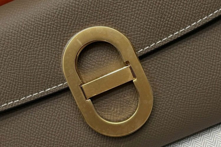 Ví Dài Hermes Maillon To Go Wallet Etoupe Epsom GHW Xám