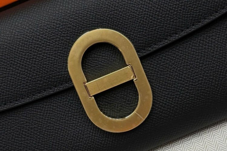 Ví Dài Hermes Maillon To Go Wallet Noir Black Epsom GHW đen