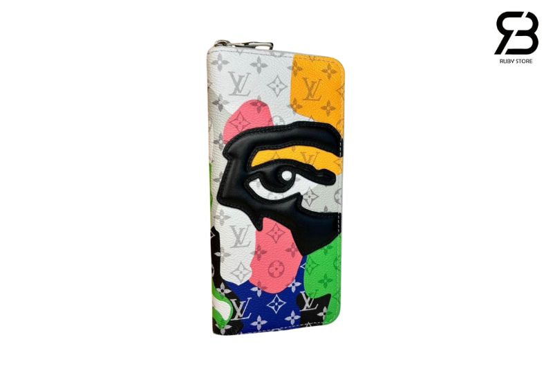 Ví LV Vertical Zippy Wallet KidSuper Face