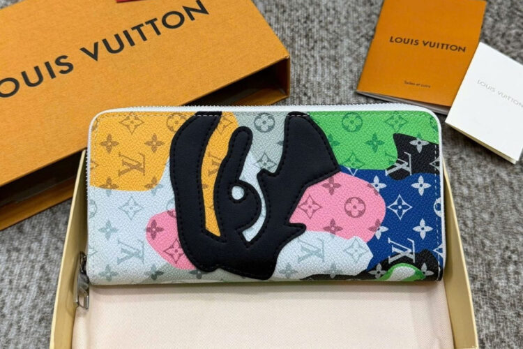 Ví LV Vertical Zippy Wallet KidSuper Face Monogram