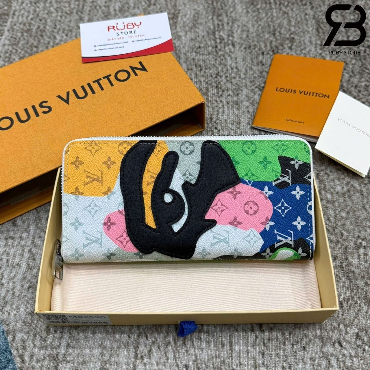 Ví LV Vertical Zippy Wallet KidSuper Face Monogram