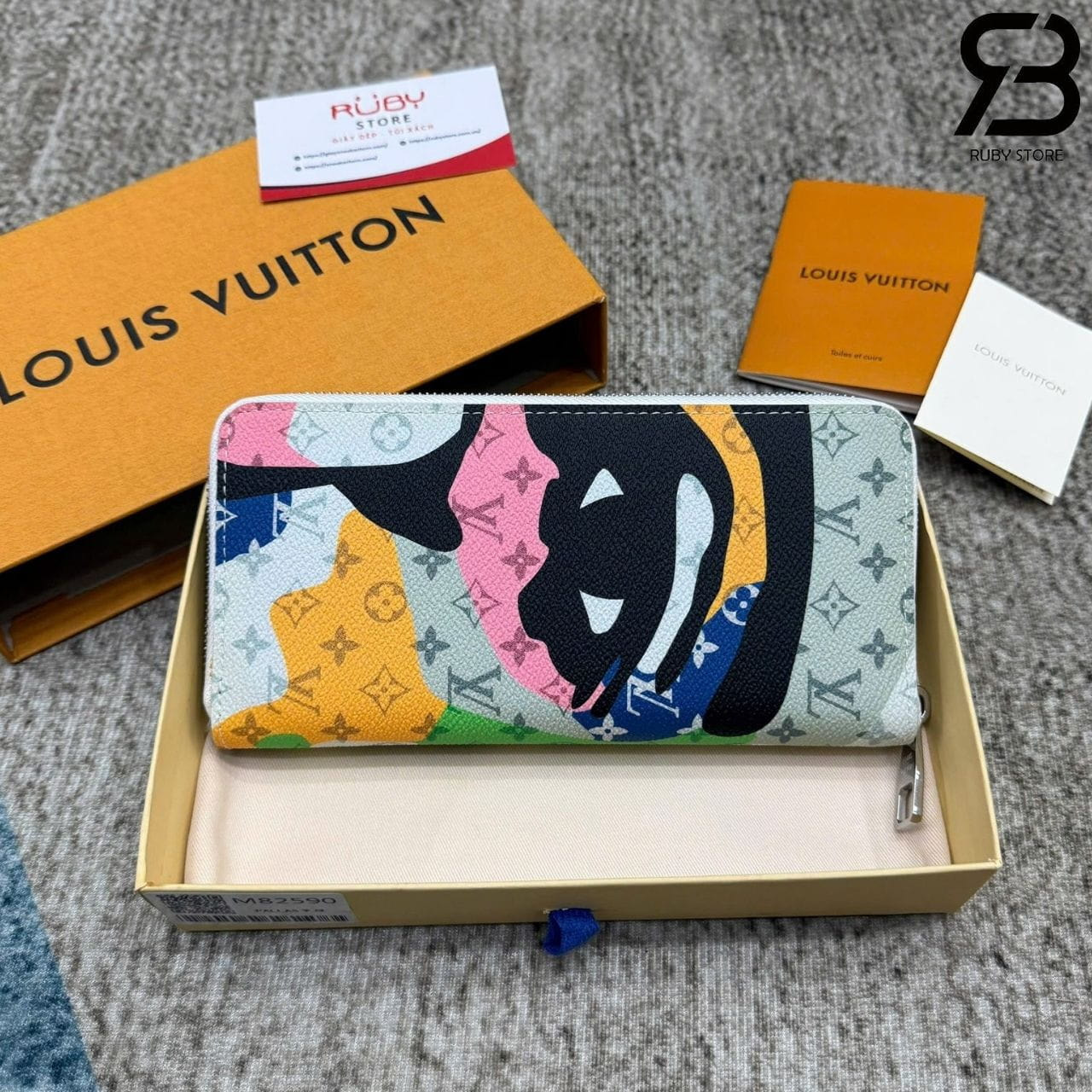 Ví LV Vertical Zippy Wallet KidSuper Face Monogram