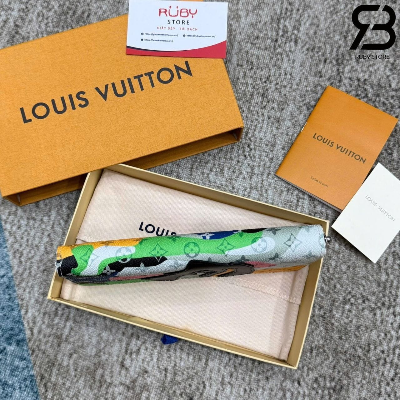 Ví LV Vertical Zippy Wallet KidSuper Face Monogram
