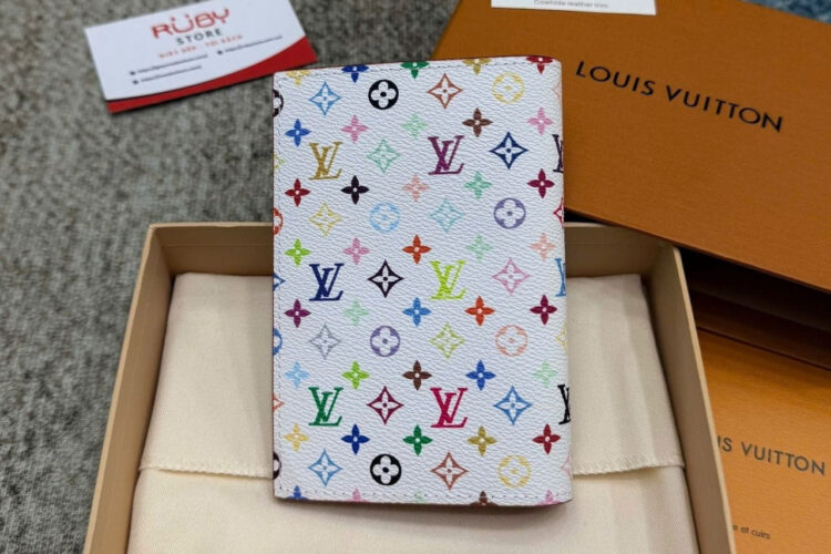 Ví LV x TM Passport Cover Autres Toiles Monogram White Multicolor M14178