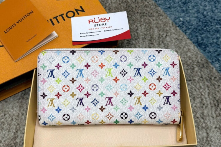 Ví LV x TM Zippy Monogram Canvas White Multicolor M13922 Trắng