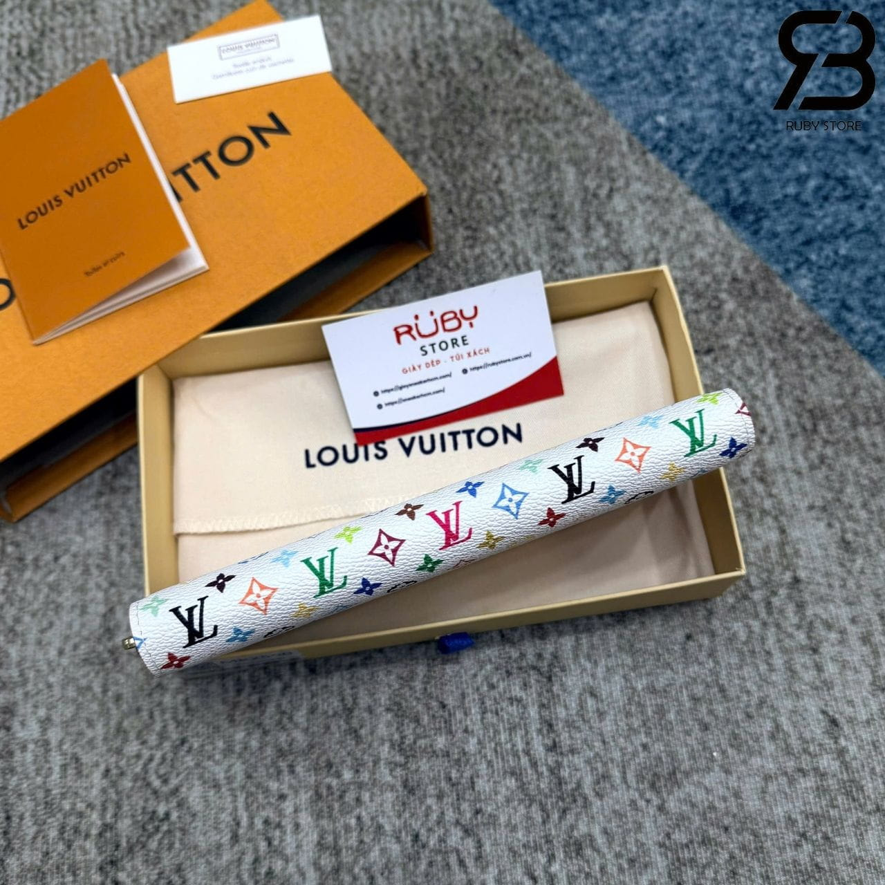 Ví LV x TM Zippy Monogram Canvas White Multicolor M13922 Trắng