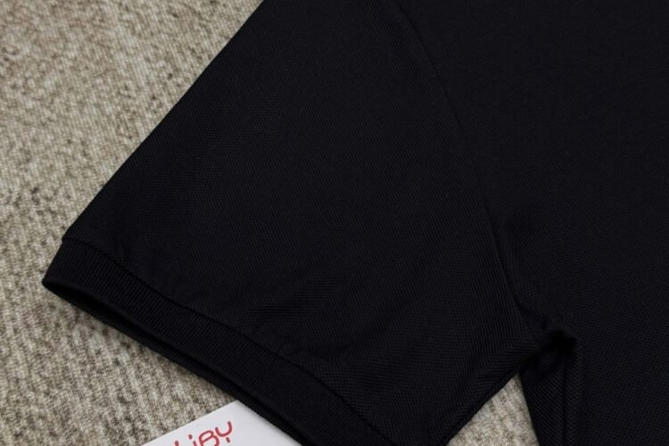 Áo Polo Dior Black With Christian Dior Embroidery đen