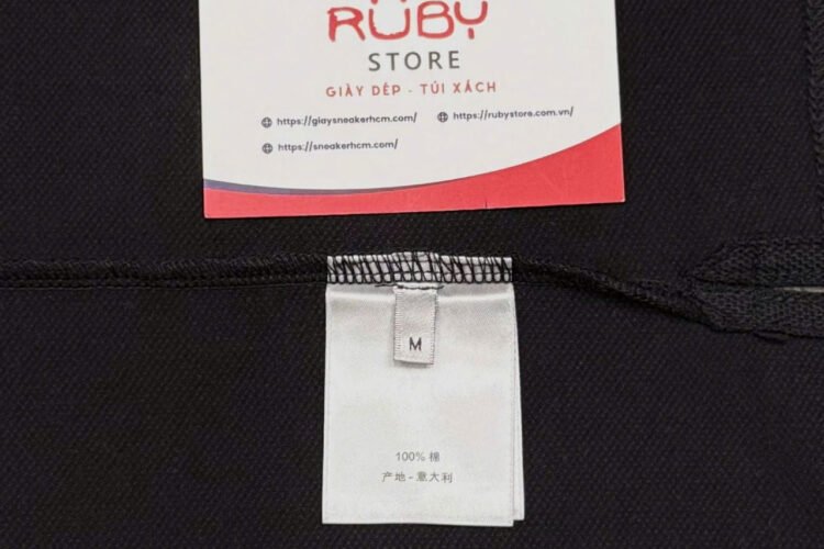 Áo Polo Dior Black With Christian Dior Embroidery đen