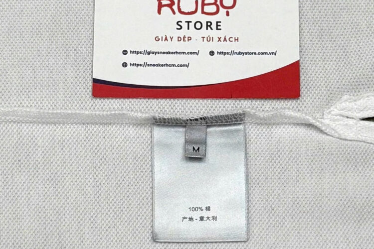 Áo Polo Dior White With Christian Dior Embroidery trắng