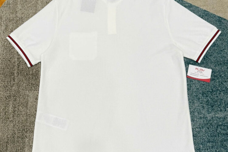 Áo Thun Gucci Cotton Polo Shirt With Embroidery Off White SS25 Trắng Đỏ Best Deal - Ảnh 3