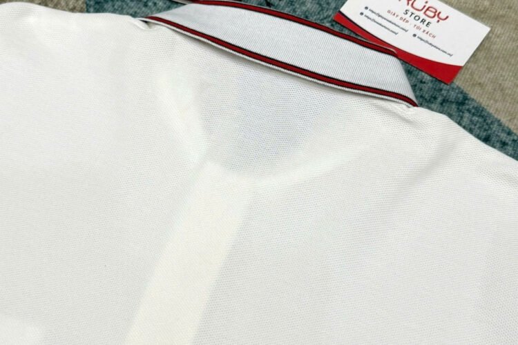 Áo Thun Gucci Cotton Polo Shirt With Embroidery Off-White SS25 Trắng