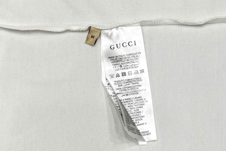 Áo Thun Gucci White Cotton Piquet Polo Shirt With Red and Blue Web Collar