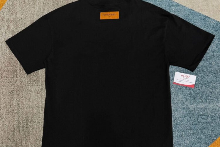 Áo thun LV Black Cotton Monogram Multicolor Màu đen Best Quality