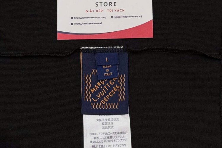 Áo thun LV Black Cotton Monogram Multicolor Màu đen Best Quality
