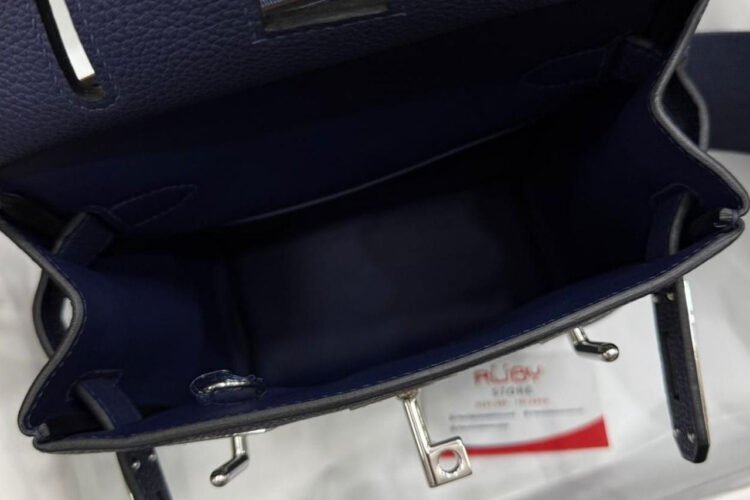 Ba Lô Hermes Hac a Dos PM Backpack Bleu Saphir Togo PHW Navy