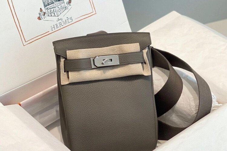 Ba Lô Hermes Hac a Dos PM Backpack Gris Étain Togo PHW Xám