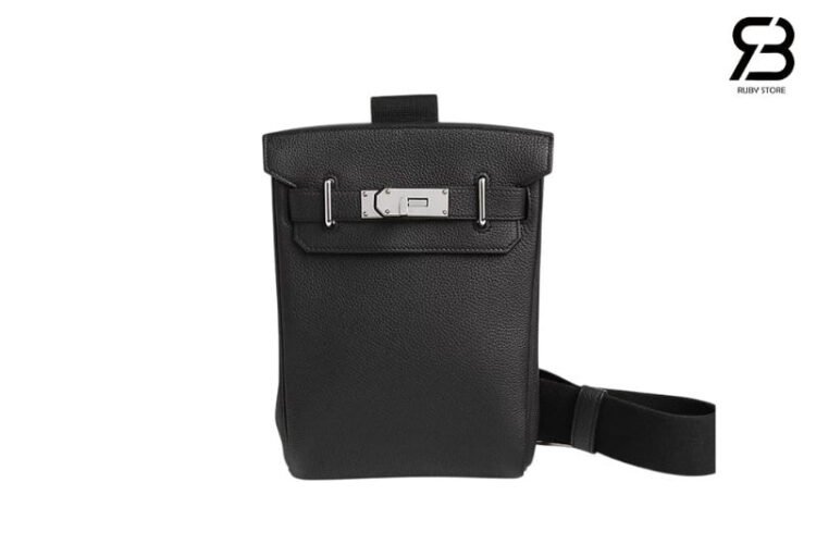 Ba Lô Hermes Hac a Dos PM Backpack Noir Black Togo PHW Đen