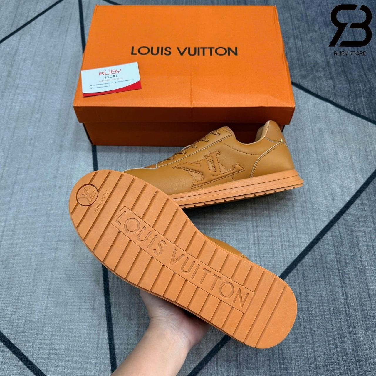 Giày LV Buttersoft Beige 1AIKDW Màu Be Nâu