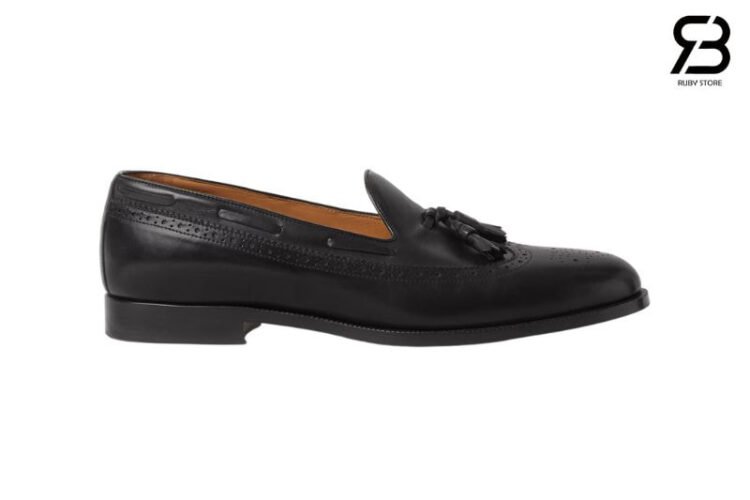 Giày Loro Piana Serge Walk Loafer Black Calfskin Màu Đen Best Da Ý