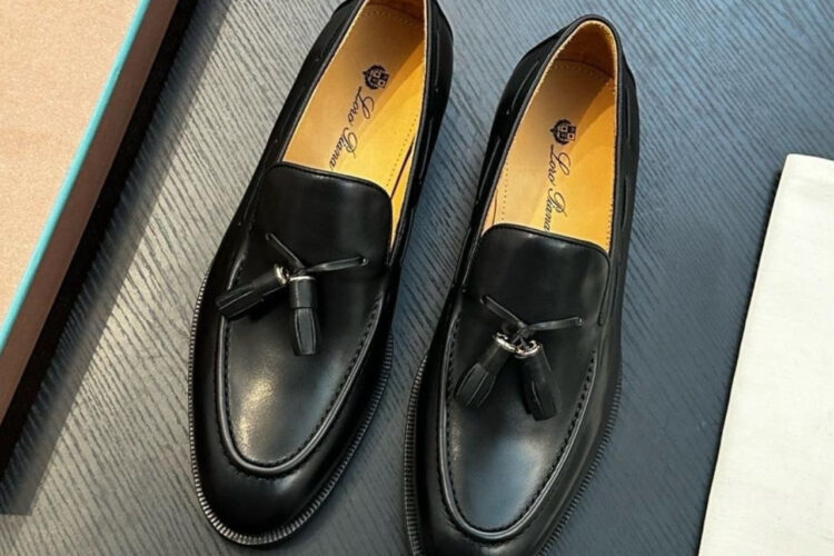 Giày Loro Piana Serge Walk Loafer Black Calfskin Màu Đen Best Da Ý