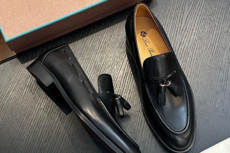 Giày Loro Piana Serge Walk Loafer Black Calfskin Màu Đen Best Da Ý