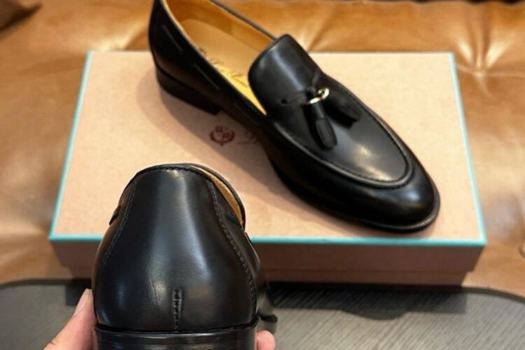 Giày Loro Piana Serge Walk Loafer Black Calfskin Màu Đen Best Da Ý