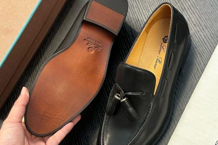 Giày Loro Piana Serge Walk Loafer Black Calfskin Màu Đen Best Da Ý