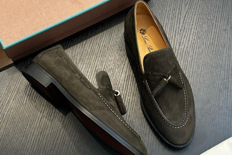 Giày Loro Piana Serge Walk Loafer Suede Da LÙn Best Da Ý