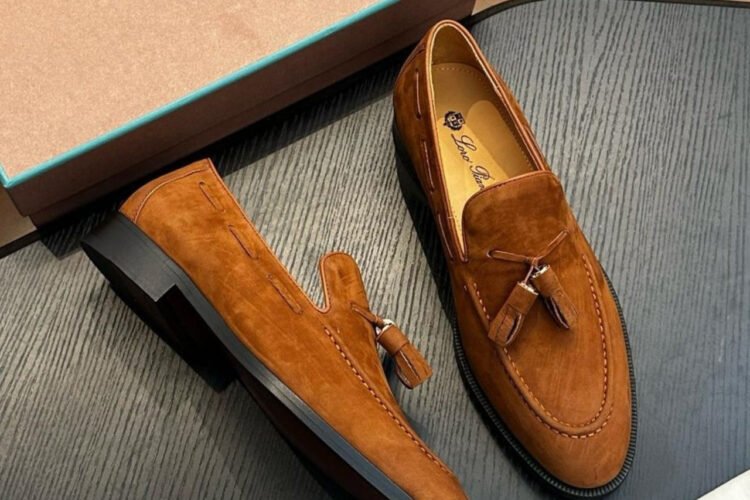 Giày Loro Piana Serge Walk Loafer Suede Da LÙn Best Da Ý