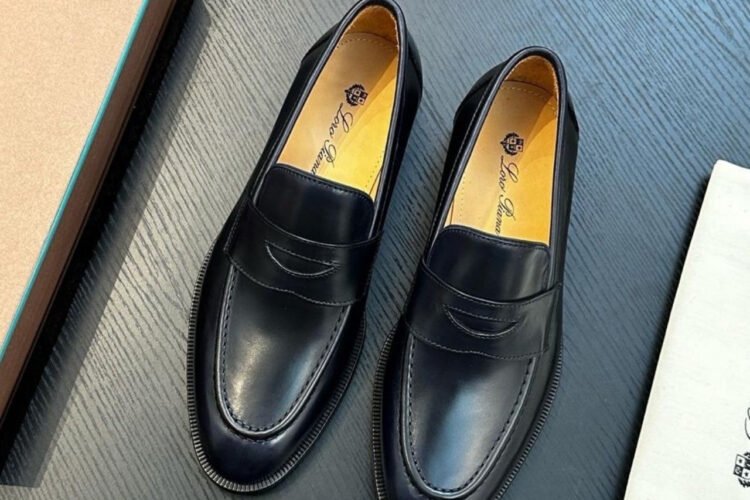 Giày Loro Piana Sergio Loafer Black Calfskin Màu đen Da Bê Ý