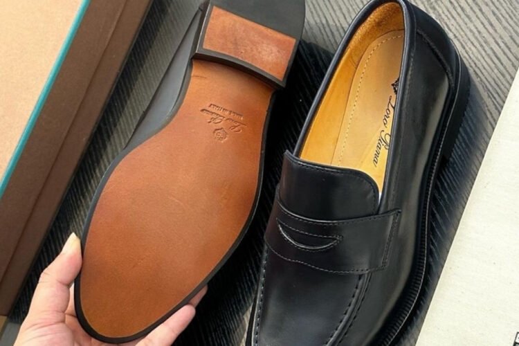 Giày Loro Piana Sergio Loafer Black Calfskin Màu đen Da Bê Ý