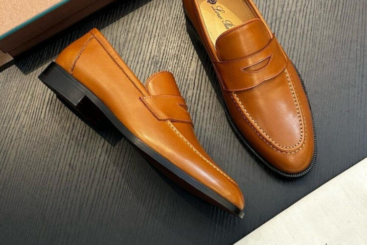 Giày Loro Piana Sergio Loafer Cuoio Inglese Calfskin Nâu Da Bê Ý