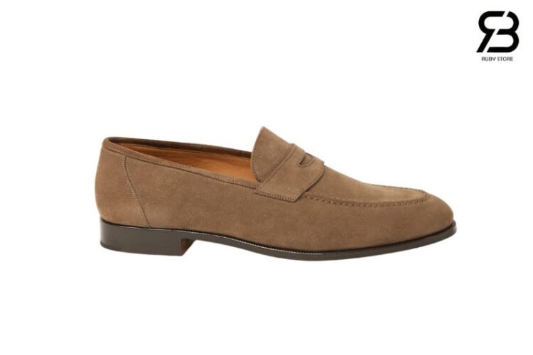 Giày Loro Piana Sergio Loafer Dusk Suede Màu Nâu Da Ý