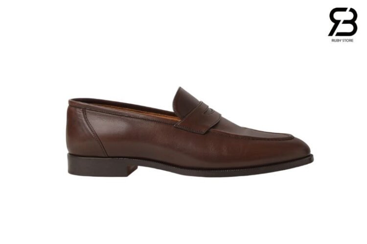 Giày Loro Piana Sergio Loafer French Coffee Calfskin Nâu Chocolate Da Bê Ý