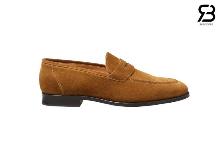 Giày Loro Piana Sergio Loafer Tan Suede Màu Nâu Da Ý