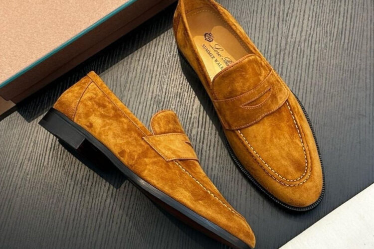Giày Loro Piana Sergio Loafer Tan Suede Màu Nâu Da Ý
