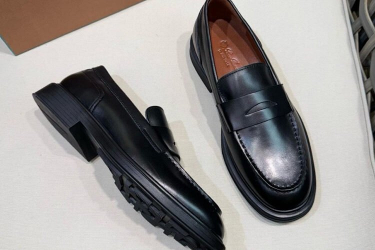 Giày Loro Piana Travis Loafers Black Calfskin Màu đen Best da Ý