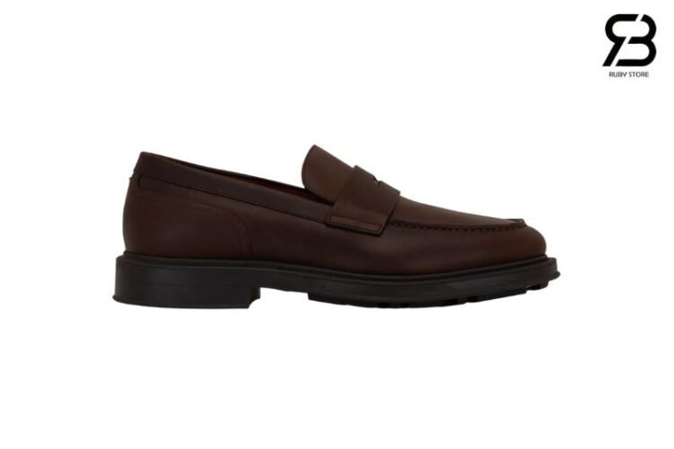 Giày Loro Piana Travis Loafers Chocolate Calfskin Màu Nâu Best da Ý
